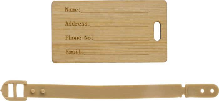 Bamboo luggage tag Shawn