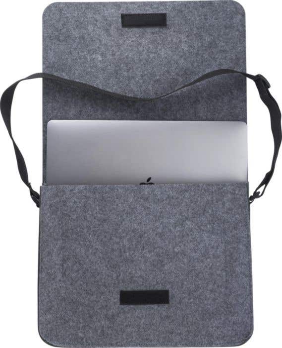 Laptoptas Layla | Gerecycled vilt | 15 inch | Klittenband