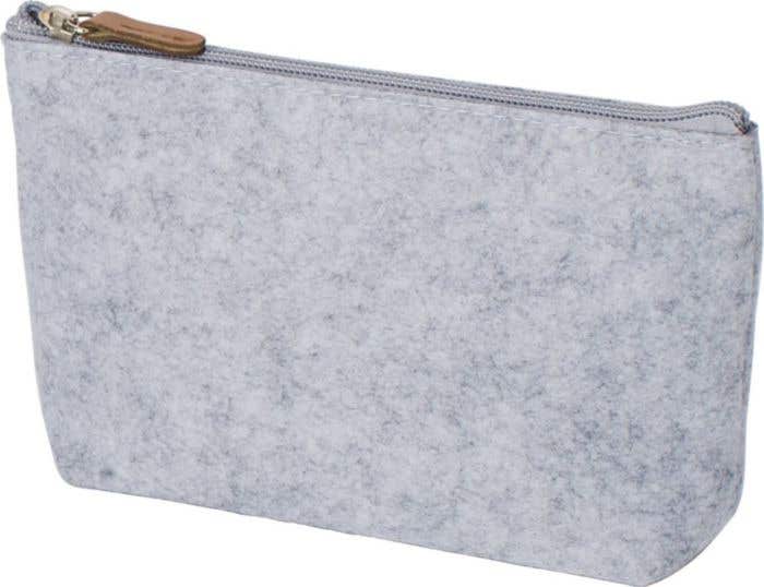 Cosmetisch tasje Lucy | Gerecycled vilt | Synthetisch leren details