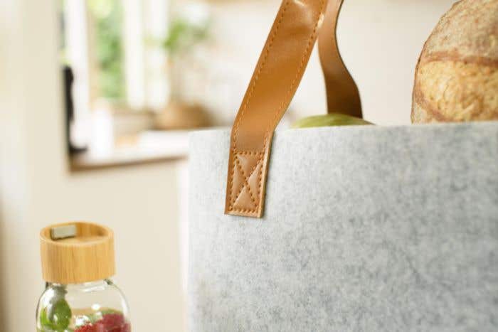 Boodschappentas Hunter | Gerecycled vilt | Lange hengsels