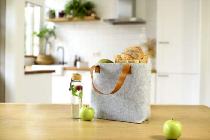 Boodschappentas Hunter | Gerecycled vilt | Lange hengsels