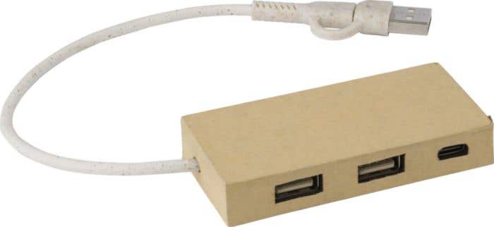 USB-Hub aus Aluminium und recyceltem Papier Paulo