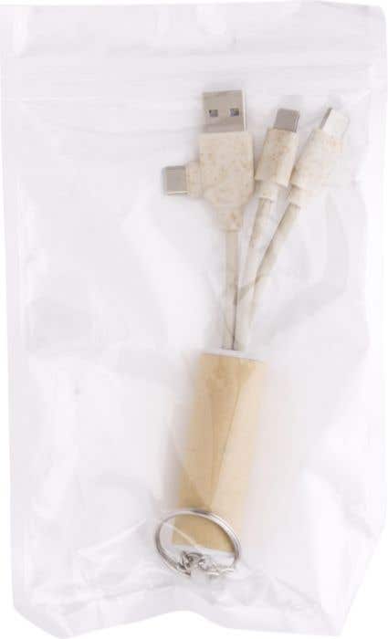 Portachiavi con cavi per la ricarica USB Tyson