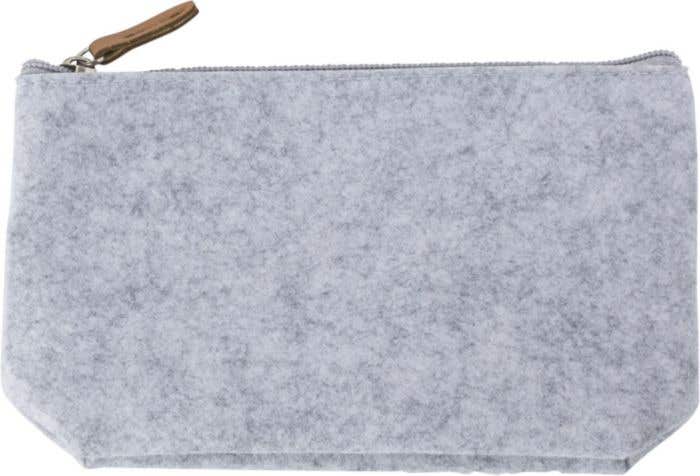 Cosmetisch tasje Lucy | Gerecycled vilt | Synthetisch leren details
