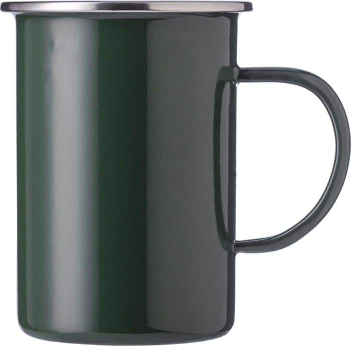 Enamel mug Ayden | Stainless steel trim | 500 ml