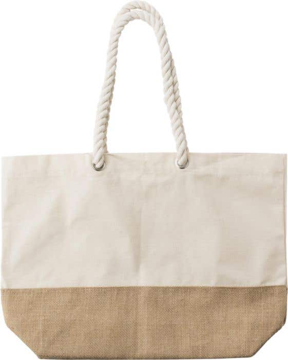 Shopping bag Diego | Cotton 280 g/m² | Jute bottom