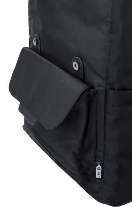 rPET (290T) polyester twill flap backpack Marlowe