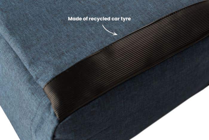 Zaino antitaccheggio in poliestere 600 D rPET Celeste