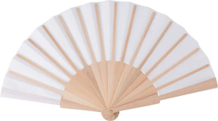 Hand fan Rosanne | Recycled fabric | Wooden handle