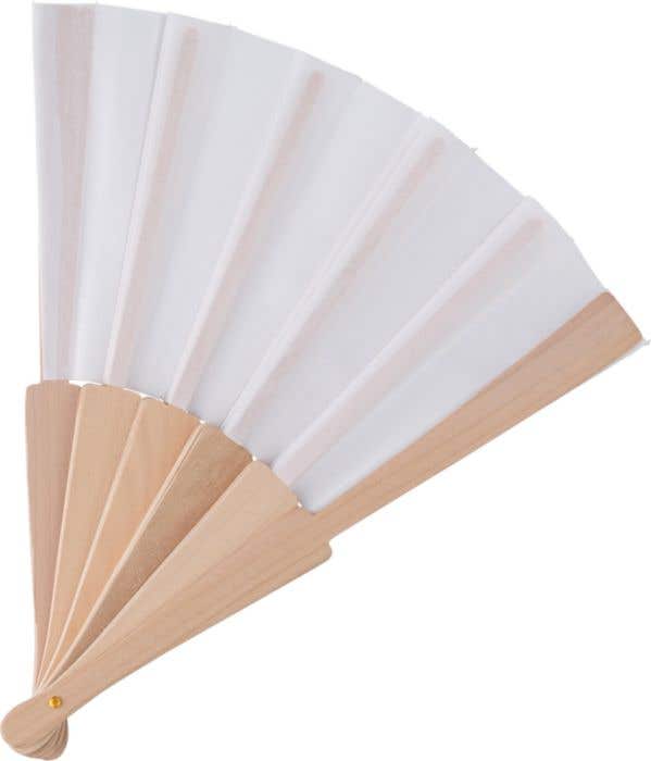 Hand fan Rosanne | Recycled fabric | Wooden handle