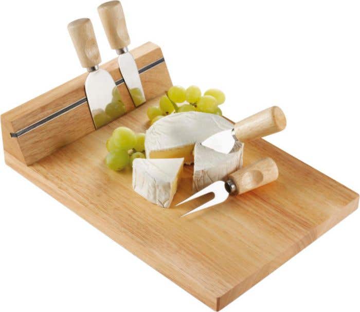 Cheese board set Arlo | Rubber wood | 4 pcs
