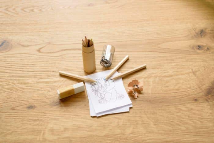 Tubo de cartón y ABS con lápices Libbie Original