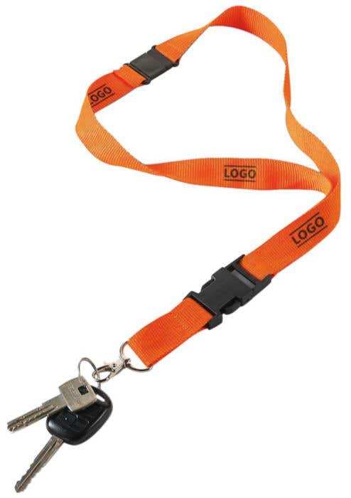 Polyester (300D) lanyard and key holder Bobbi