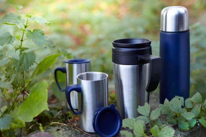 Tazza da viaggio in acciaio inox, capacità 420 ml Dev