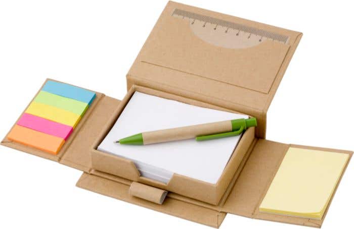Memo holder Glenn | Cardboard | With ruler and ballpen