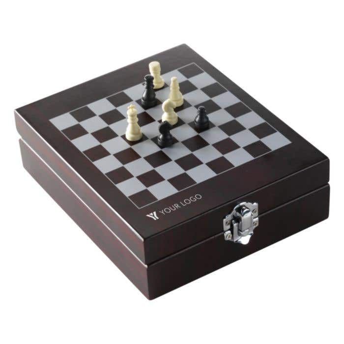Wijnset Renée | Houten kist | Schaakbordlid | 4 st