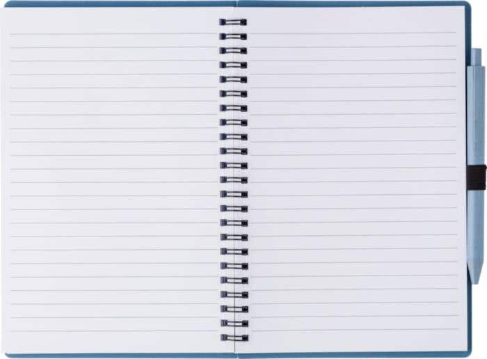 Carnet à spirale en fibre de paille avec couverture en PP Massimo