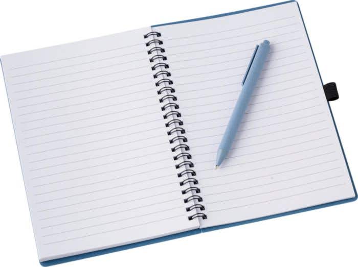 Carnet à spirale en fibre de paille avec couverture en PP Massimo