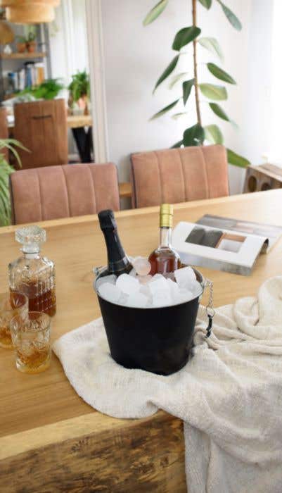 Iron and aluminium ice bucket Corey