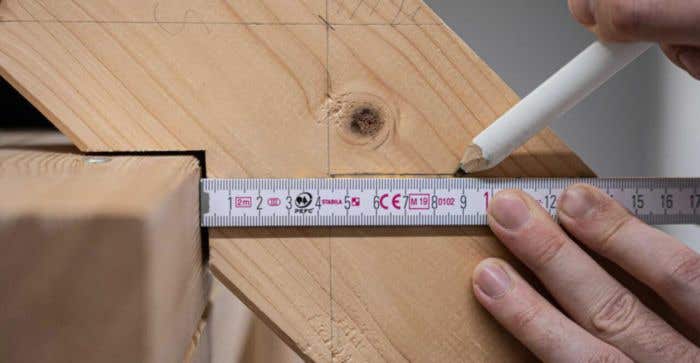 Wooden Stabila foldable ruler Jessica 400 Series