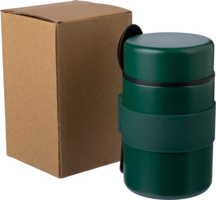 Vaso termo de acero inox. con cuchara Niko