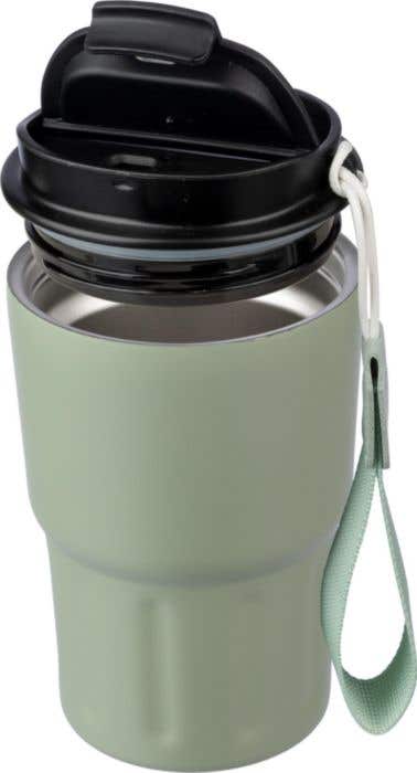 Stainless steel double walled mug Louisa