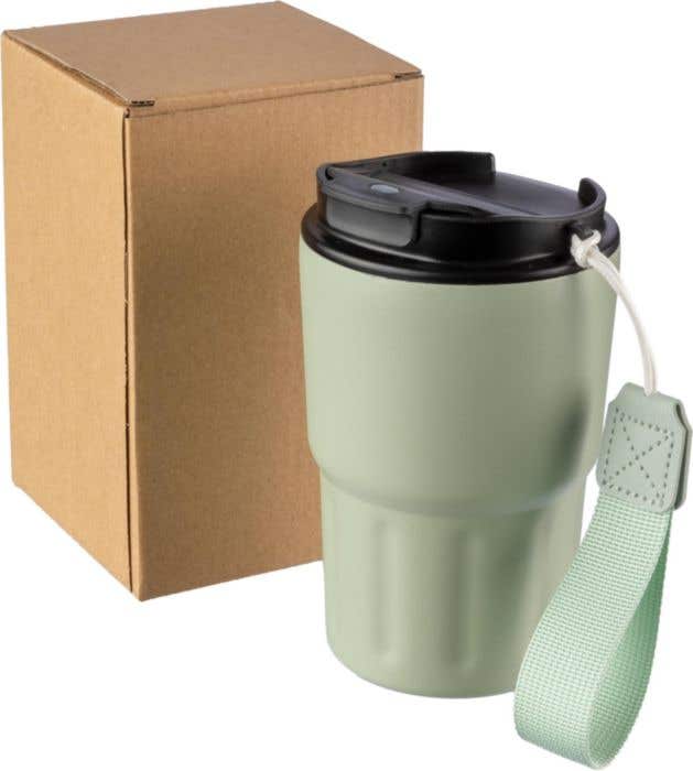 Stainless steel double walled mug Louisa