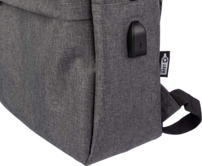 Laptoptas Henrik | Gerecycled | USB-poort