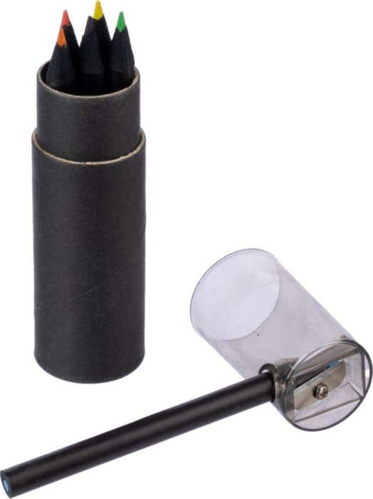 Tube en carton recyclé de 6 crayons Beate