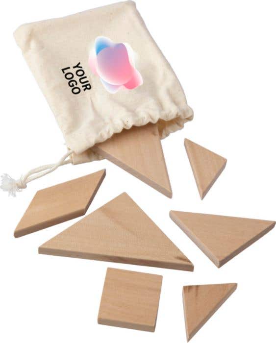 Natural wooden tangram puzzle Ulrike