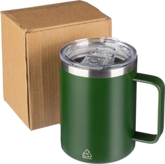 Gerecycled roestvrijstalen dubbelwandige to go mok (300 ml) Renate