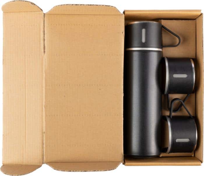 Thermos bottle set | Stainless steel | 420 ml + 2 cups