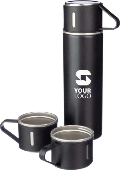Thermos bottle set | Stainless steel | 420 ml + 2 cups
