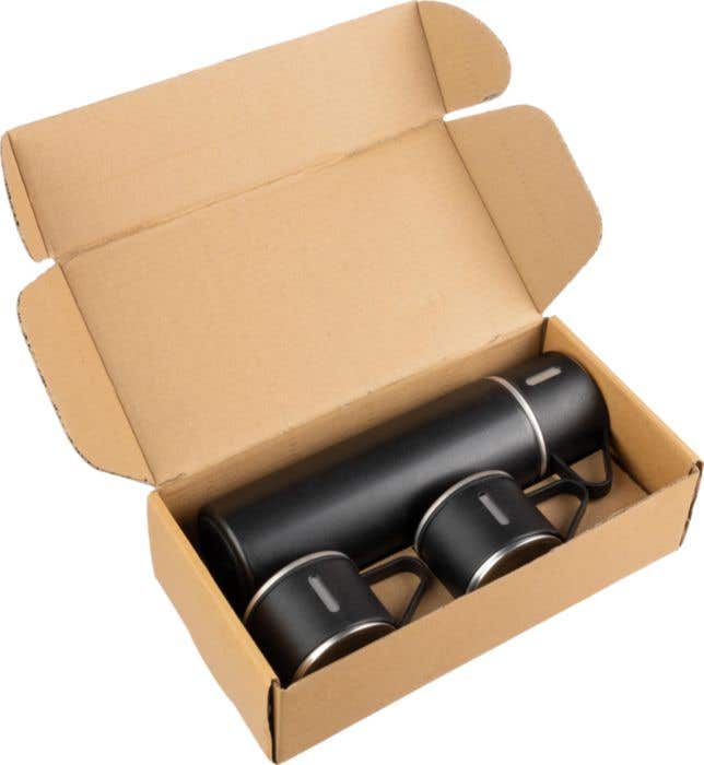 Conjunto de garrafa e copos de parede dupla de aço inoxidável (420ml) Herbert