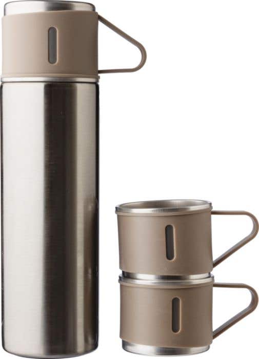Thermos bottle set | Stainless steel | 420 ml + 2 cups