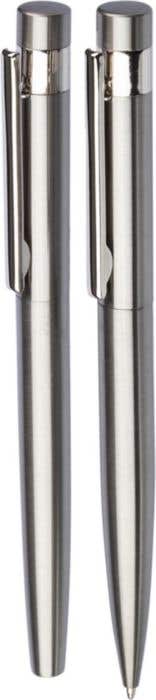 Schrijfset Fritz | Gerecycled rvs | Draaibalpen en rollerball