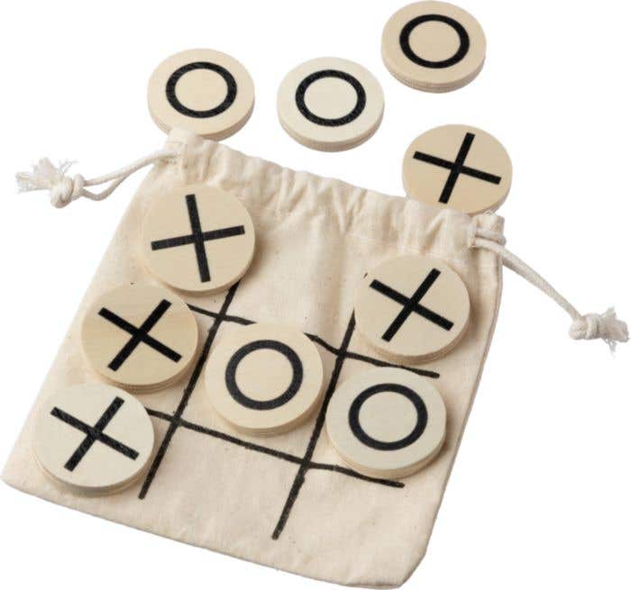 Boter-kaas-en-eieren-spel | Hout | Katoenen hoes