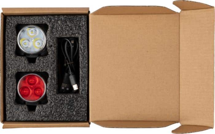 Bicycle light set Elisabeth | Plastic and silicone | Rechargeable | 4 modes