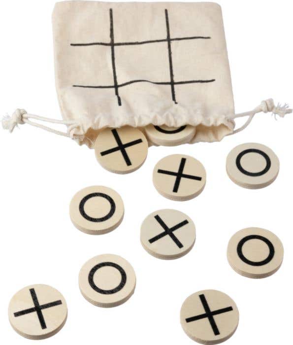 Natural wooden tic-tac-toe game Waltraud