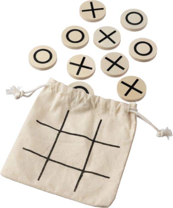 Tic Tac Toe | Wooden | Cotton pouch