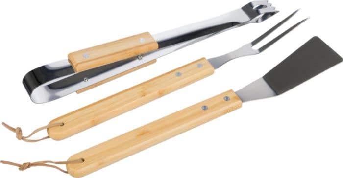 Barbecueset Kaitlyn | Rvs | 3 st | Houten handvatten