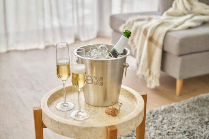 Stainless steel champagne bucket Hester