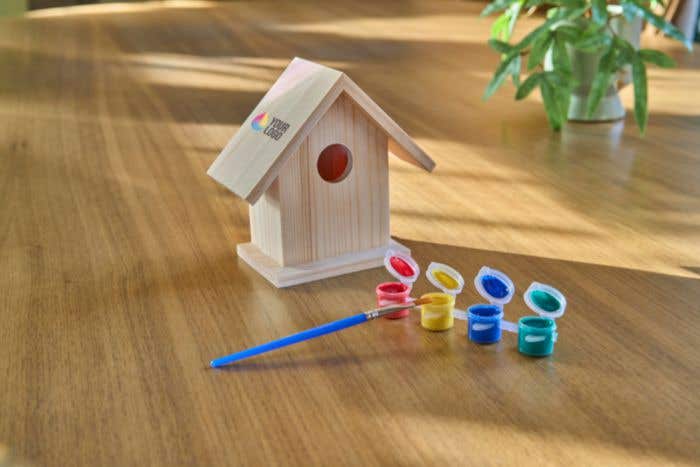 Set de casita de pájaros de madera Wesley