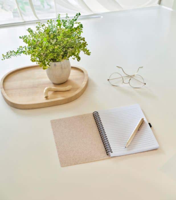 Notebook in fibra di grano con penna Massimo Original