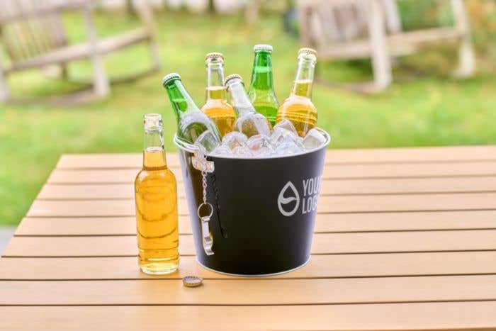 Iron and aluminium ice bucket Corey