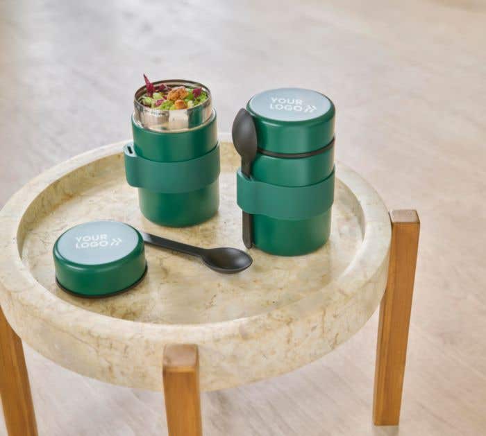 Stainless steel double walled lunch pot Niko