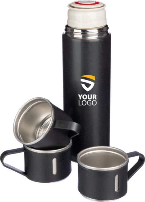 Thermos bottle set | Stainless steel | 420 ml + 2 cups