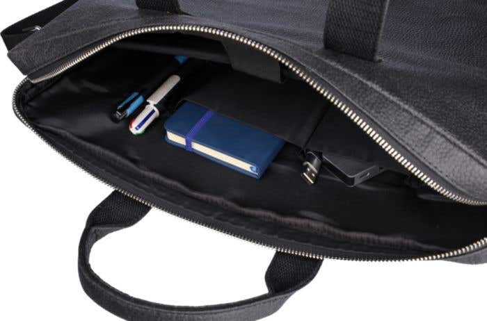 Borsa per laptop in pelle di pomodoro Lillian