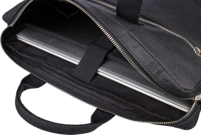 Borsa per laptop in pelle di pomodoro Lillian