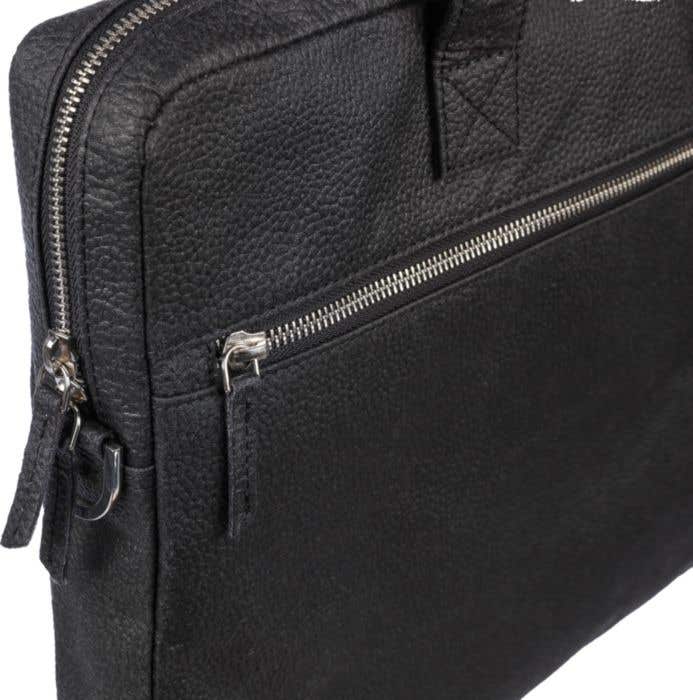 Tomato leather laptop bag Lillian